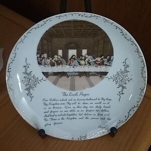 ✴️vtg Lord's prayer plate